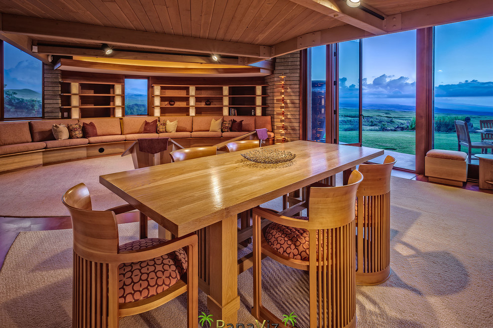 Frank Lloyd Wright home built in Hawaii. - Modern - Dining Room ...
