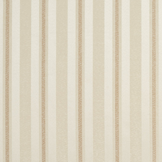 Striped Ivory And Silver Damask Upholstery And Drapery Fabric By The Yard