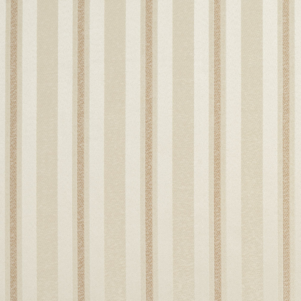 Striped Ivory And Silver Damask Upholstery And Drapery Fabric By The Yard