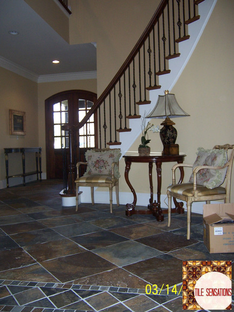 Slate Tile Entryway Traditional Entrance Other By Tile