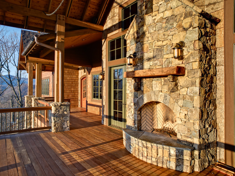 Mountain Lodge Rustic Deck Other by ACM Design