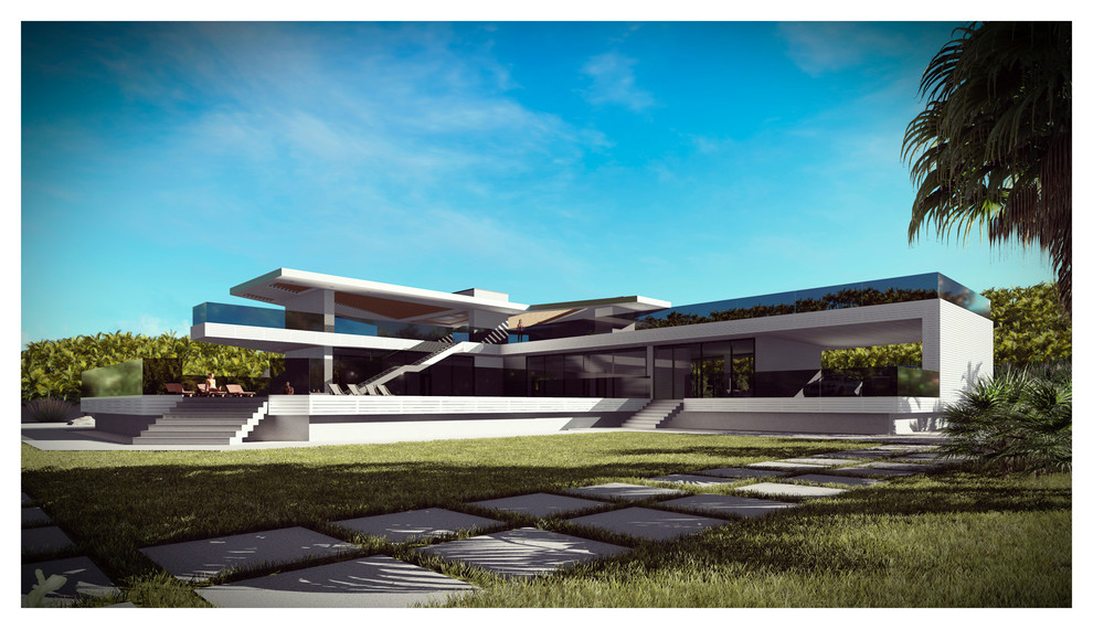 Вилла Хай тек стадии эскиз