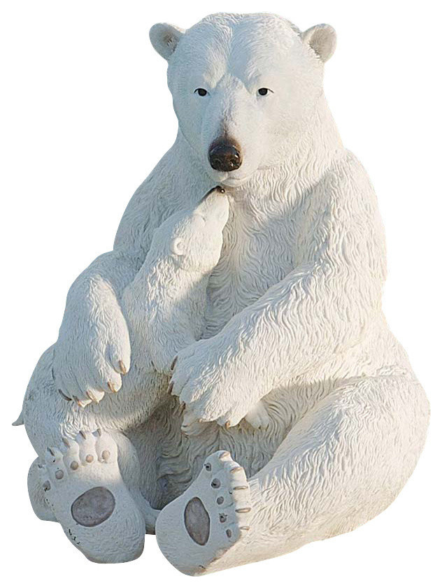 Polar Bear Pair Rustic Garden Statues And Yard Art by Design Toscano