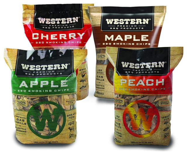 WESTERN BBQ Smoking Chips, 4 pack