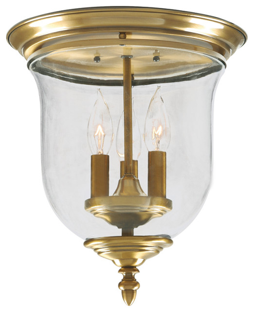 Legacy Collection 3 Light Antique Brass Ceiling Mount (502101