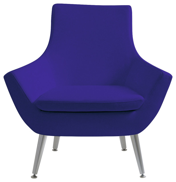 Rebecca 4 Legs Metal Chair, Matte Brushed Nickel Base, Amber Camira