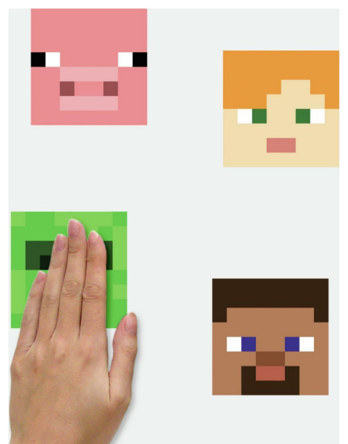 Minecraft Peel and Stick Wall Decals - Traditional - Kids Wall Decor ...