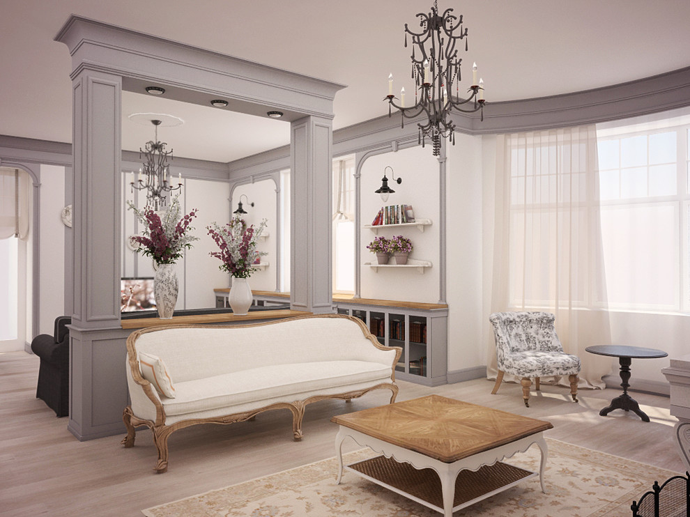 Интерьер коттеджа в стиле прованс в поселке Монтевиль