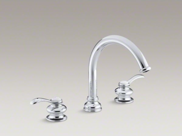 KOHLER Fairfax(R) deck-mount bath faucet trim with lever handles and traditional