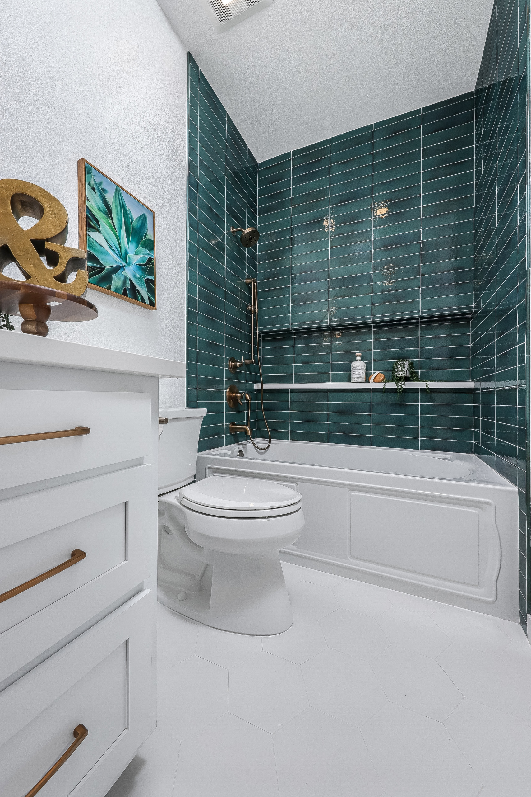 Vivid Guest Bath Remodel in Palmadle, CA *Las Brisas