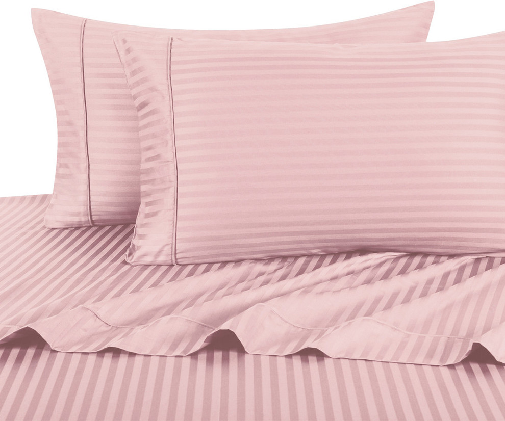 Complete Bedding Set Hot Pink Stripe Choose Sizes 1000 Thread Count Egypt Cotton