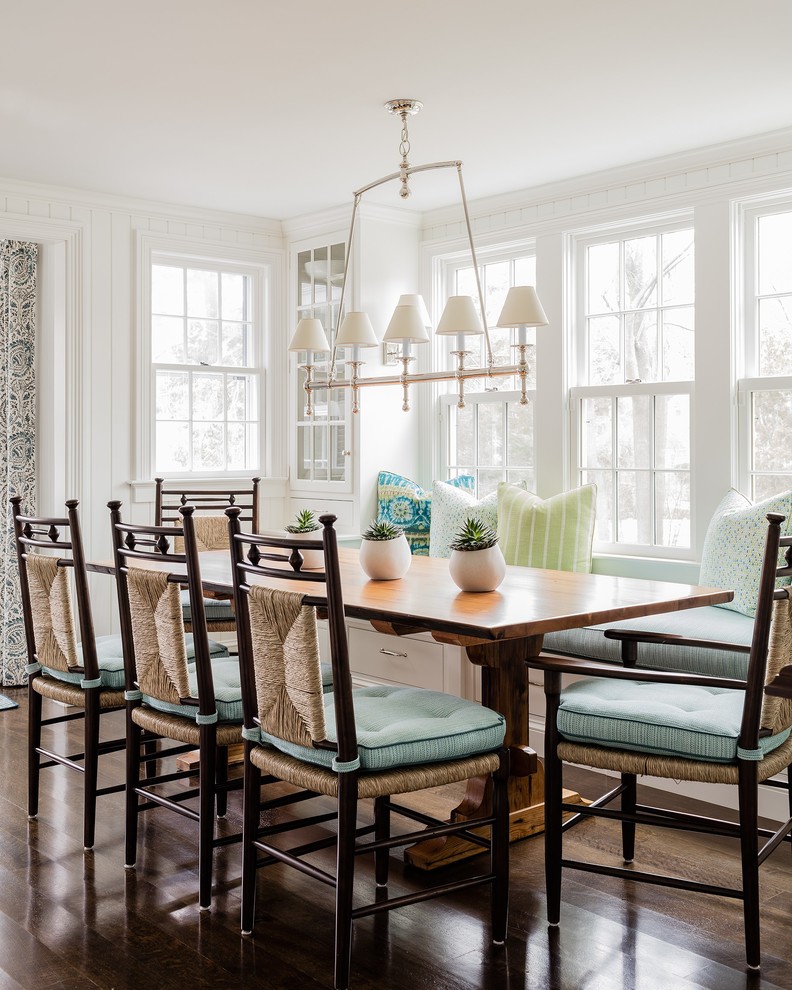 Inspiration for a transitional dining room in Boston.