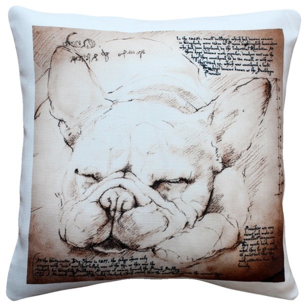 Leonardo's Dogs French Bulldog Dog Pillow