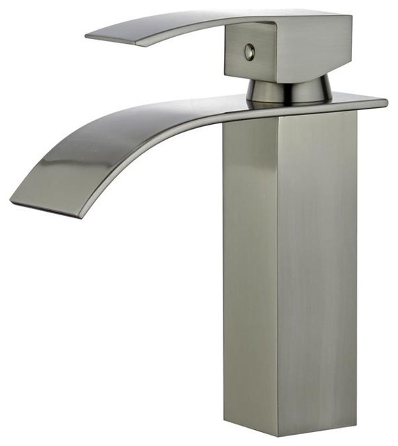 Santiago Single Handle Bathroom Vanity Faucet Brushed Santiago Single Handle Bathroom Vanity Faucet Brushed Nickel Transitional Sink Faucets By Lu Kitchen And Bath