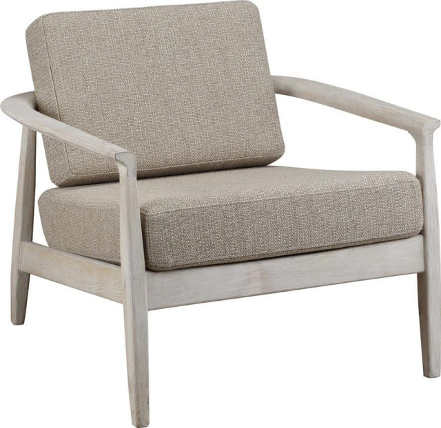 Dovetail Melanie Occasional Chair Tan Ripple White Wash Midcentury Armchairs And Accent Chairs By Euroluxhome Houzz