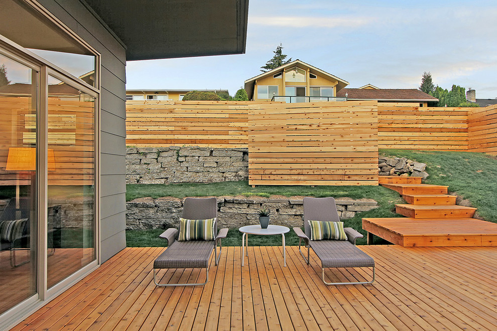 Design ideas for a midcentury deck in Seattle.