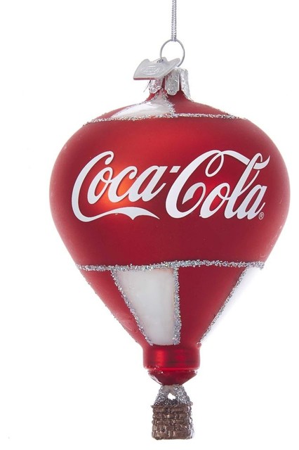Kurt Adler 3 5 Glass Coca Cola Balloon Ornament Contemporary
