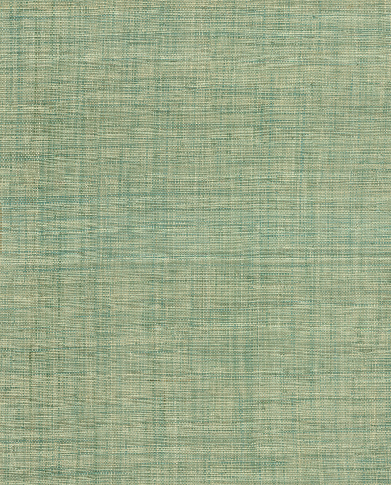 Cheng Jade Woven Grasscloth Wallpaper, Swatch Contemporary
