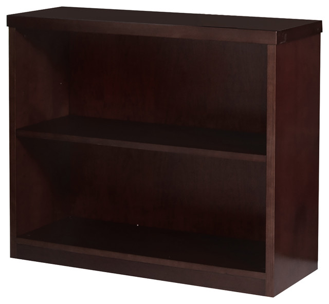 Mayline Mira Series 2 Shelf Bookcase In Espresso Finish Mbc3629esp