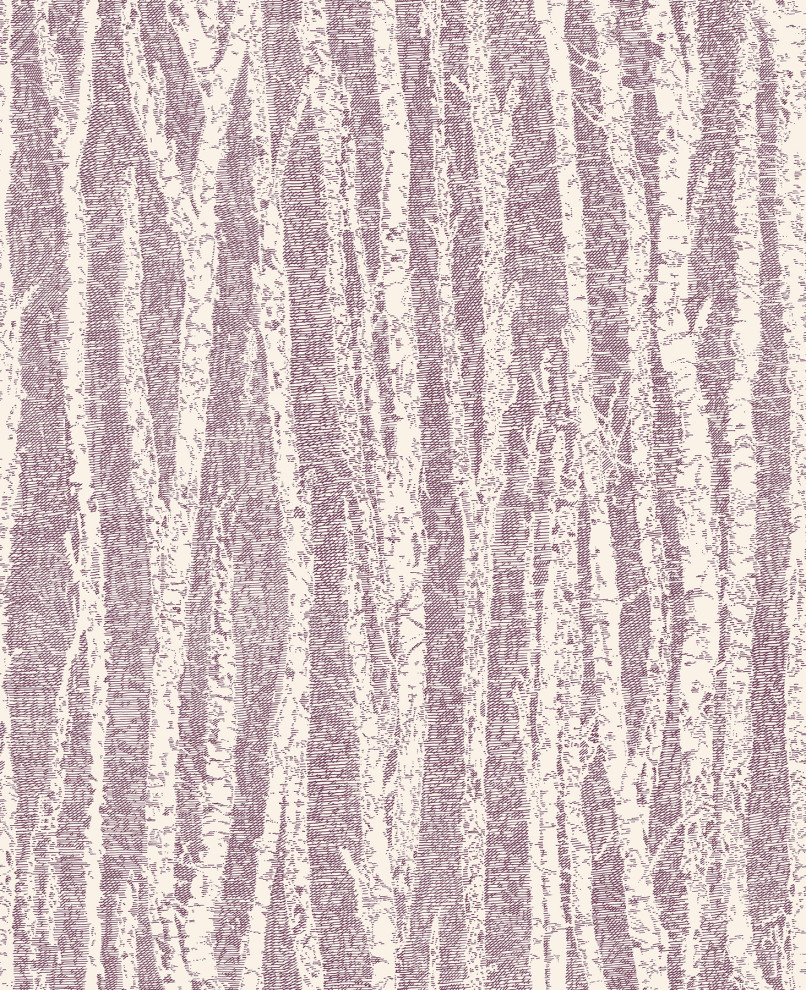 Purple Birch Tree Wallpaper - Contemporary - Wallpaper - by Brewster