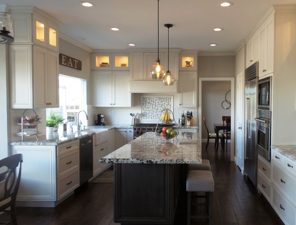 Danville - Gray and White Kitchen