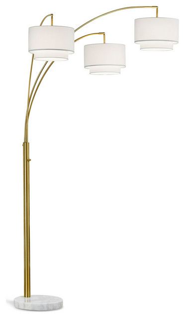 Broadway 3 Light Arch Floor Lamp Transitional Lamps By Homeglam Houzz Broadway 3 Light Arch Floor Lamp, 3 Way Light Switch Floor Lamp