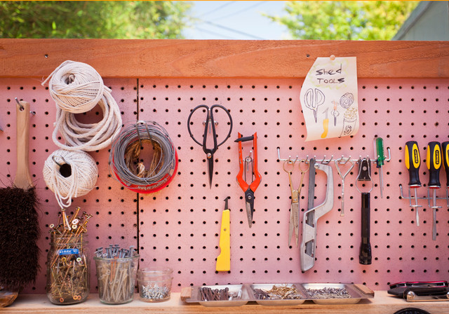 Organizing Made Fun: How to Hide Messy Cords with Pegboard