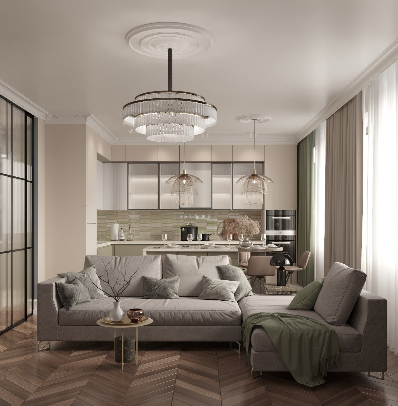 Современный  элегантный интерьер