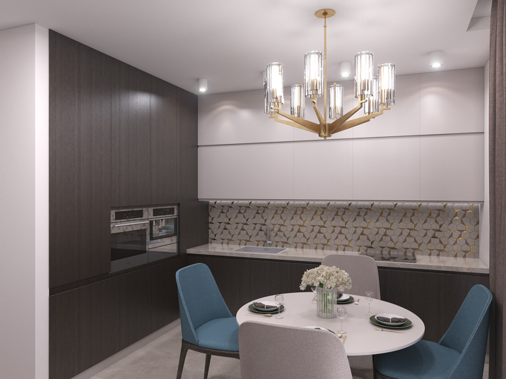 Кухня-гостиная в коттедже на Кипре.