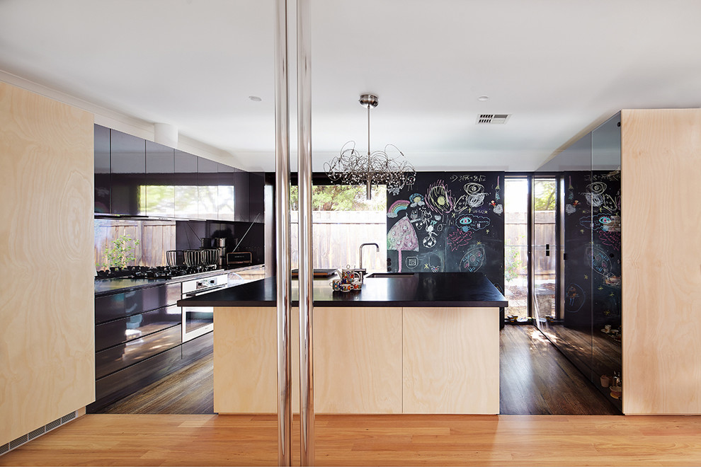 Contemporary kitchen in Perth.