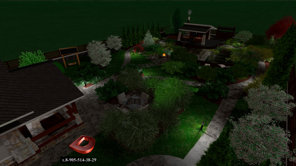 Проект ландшафтного дизайна участка 20 соток,