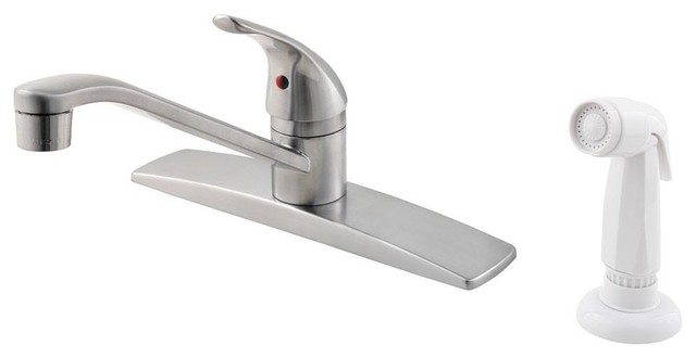 Pfister G134-444S Pfirst Kitchen Faucet with Side Spray, Stainless Steel