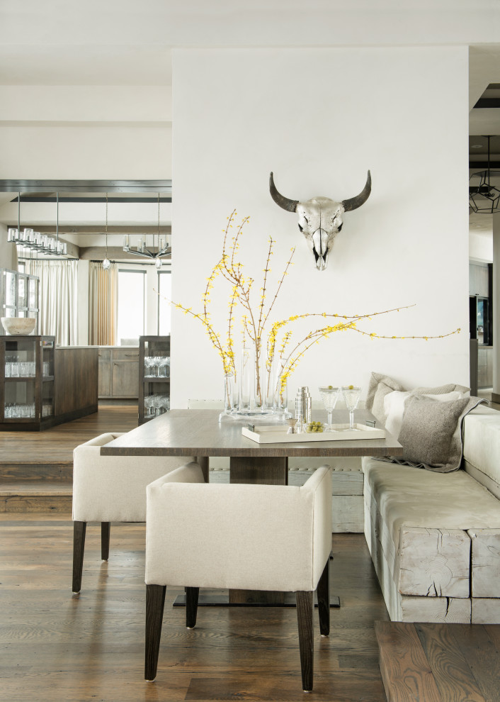 Project Shades of Grey - Large trendy open concept dining room photo