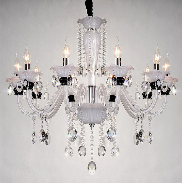 Modern Top Crystal Chandelier in Chrome Finish