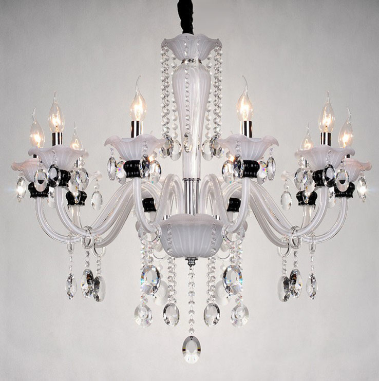 Modern Top Crystal Chandelier in Chrome Finish
