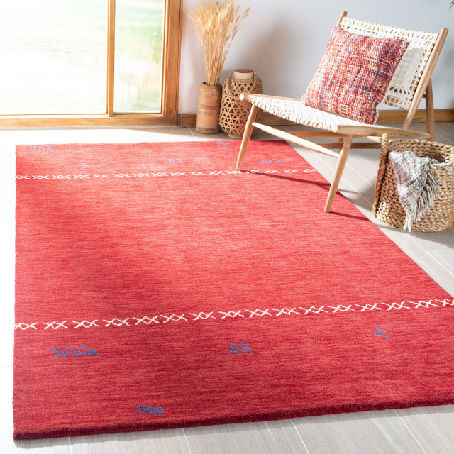 Safavieh Himalaya Him596Q Striped Rug, Red, 2'3"x8'0" Runner