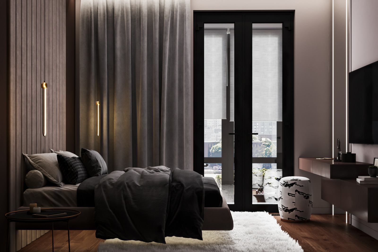 Шоколадно-кофейная квартира для семьи с ребенком в ЖК 1147