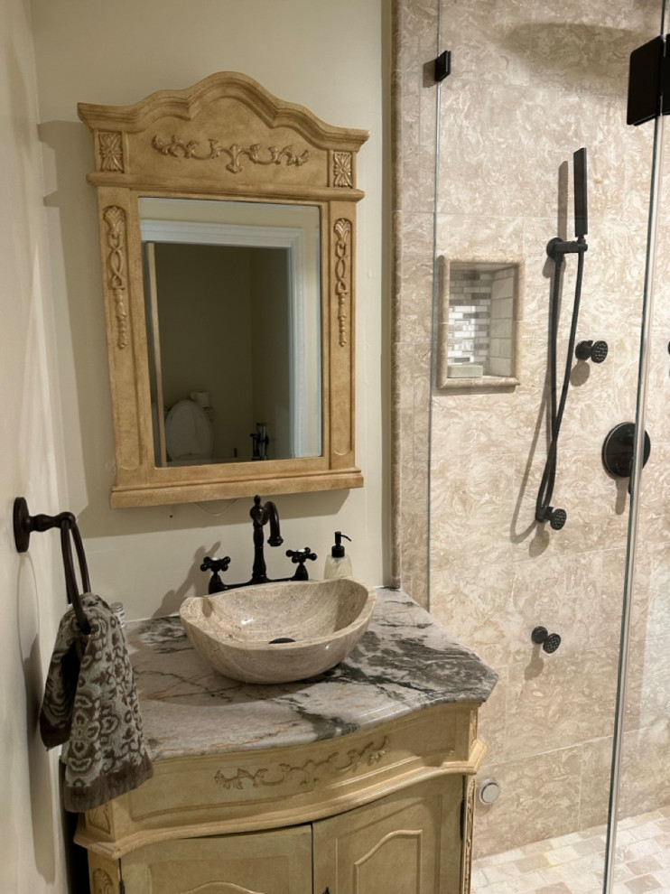 Transitional bathroom photo in Orange County