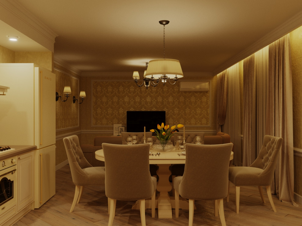 Дизайн Интерьера Кухни - Гостиной 68