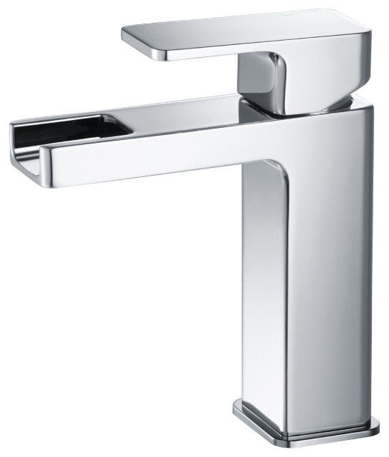 Single Hole Cascade Flow Waterfall Bathroom Faucet