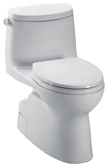 Toto Carlyle Ii One-Piece Toilet, 1.28 GPF, Elongated Bowl, Cotton