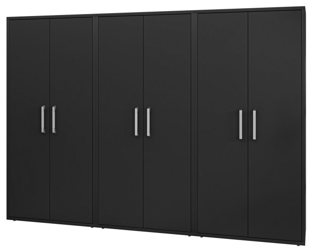 Eiffel Storage in Matte Black (Set of 3) Transitional