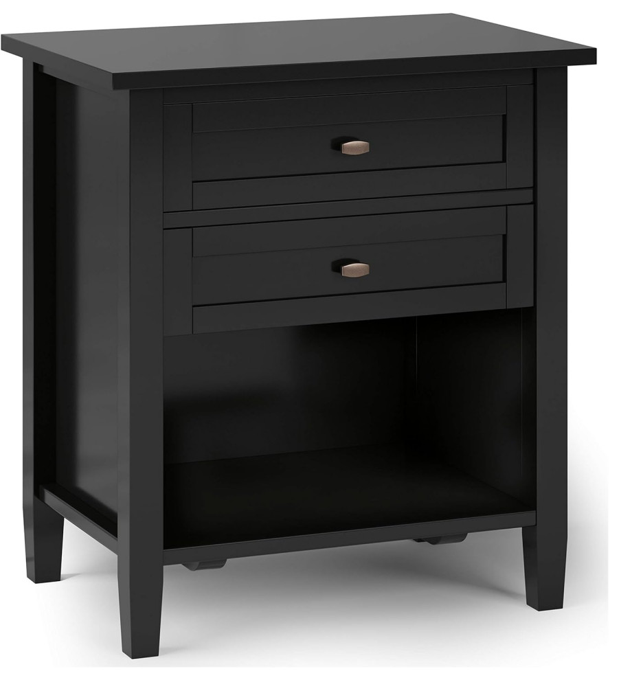 Transitional Nightstand, Spacious Drawers & Lower Open Area ...