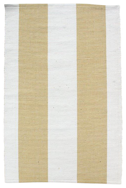 Montauk Stripe Rug Yellow White Beach Style Area Rugs By Clm Montauk Stripe Rug Yellow White