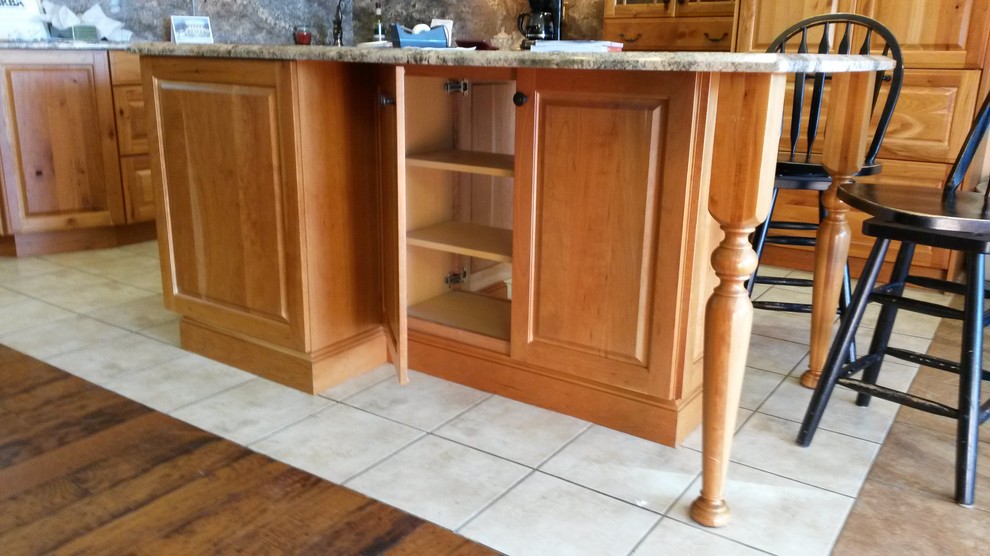 Mountain style kitchen photo in Denver
