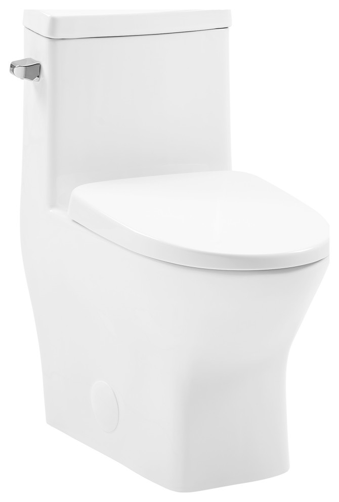 Sublime II One-Piece Round Toilet With Left Side Flush, 10" Rough-In 1.28 gpf