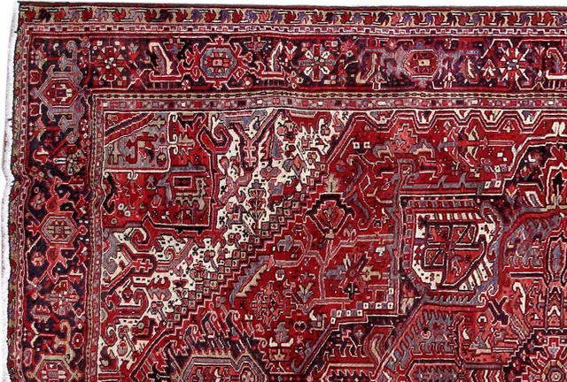 Consigned, Persian Rug, 10'x13', Handmade Wool Heriz