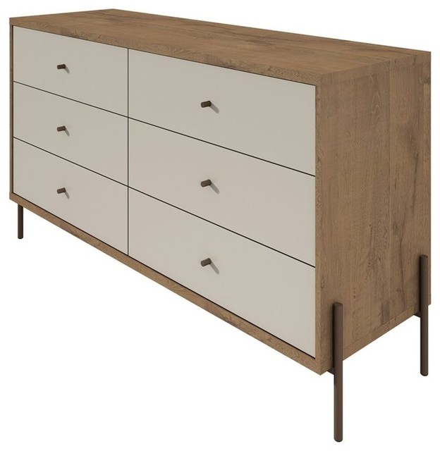 Double Display Dresser In Off White Finish Contemporary