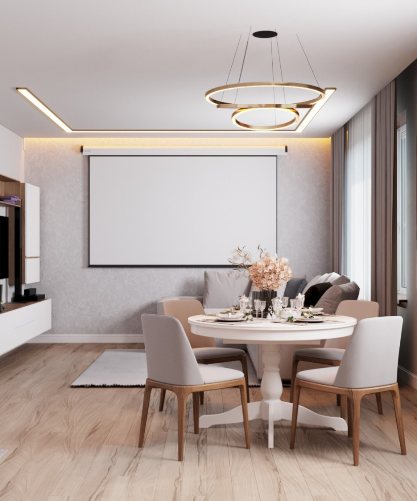 Интерьер в скандинавском стиле 152 м^2. г.Казань