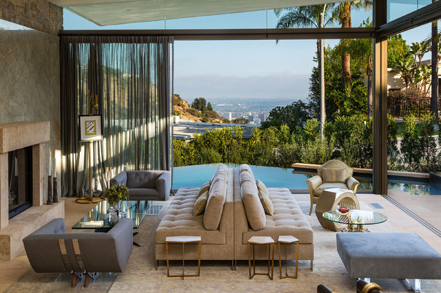 Doheny Estates contemporary-living-room